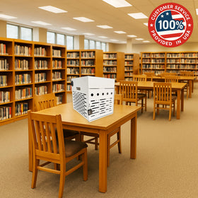 Plugsharge white finish cabinet blends with modern spaces while protecting devices.
