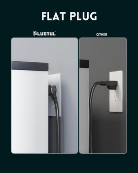 PLUGTUL 25ft cord stretched across room providing extended reach