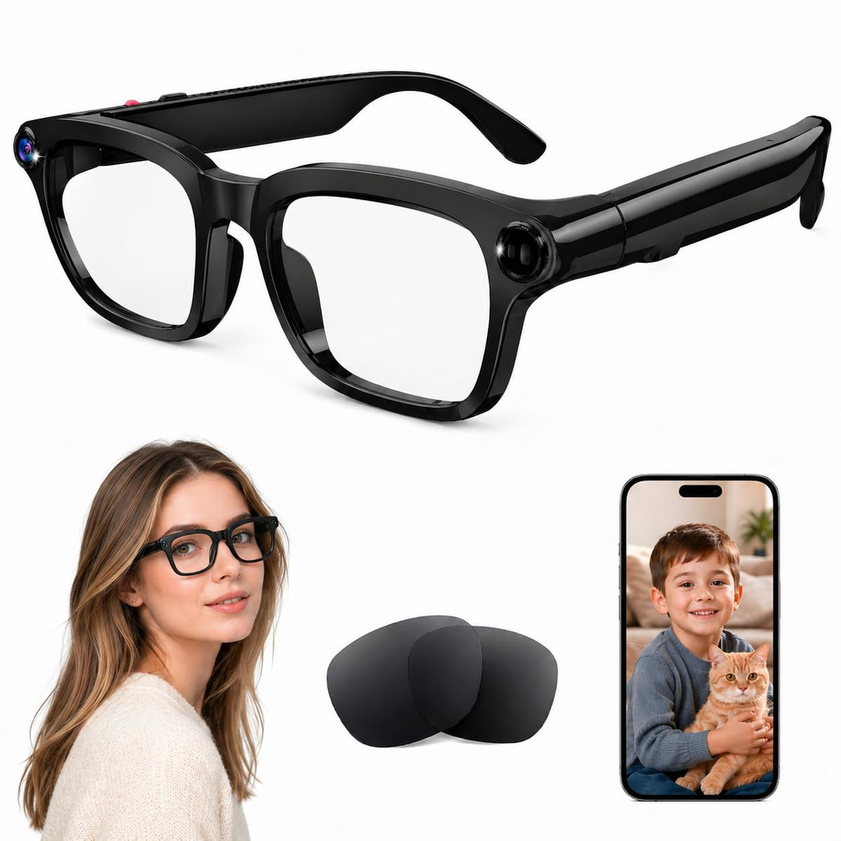 Plunthorn AI Smart Glasses capture 4K video hands-free for travel footage