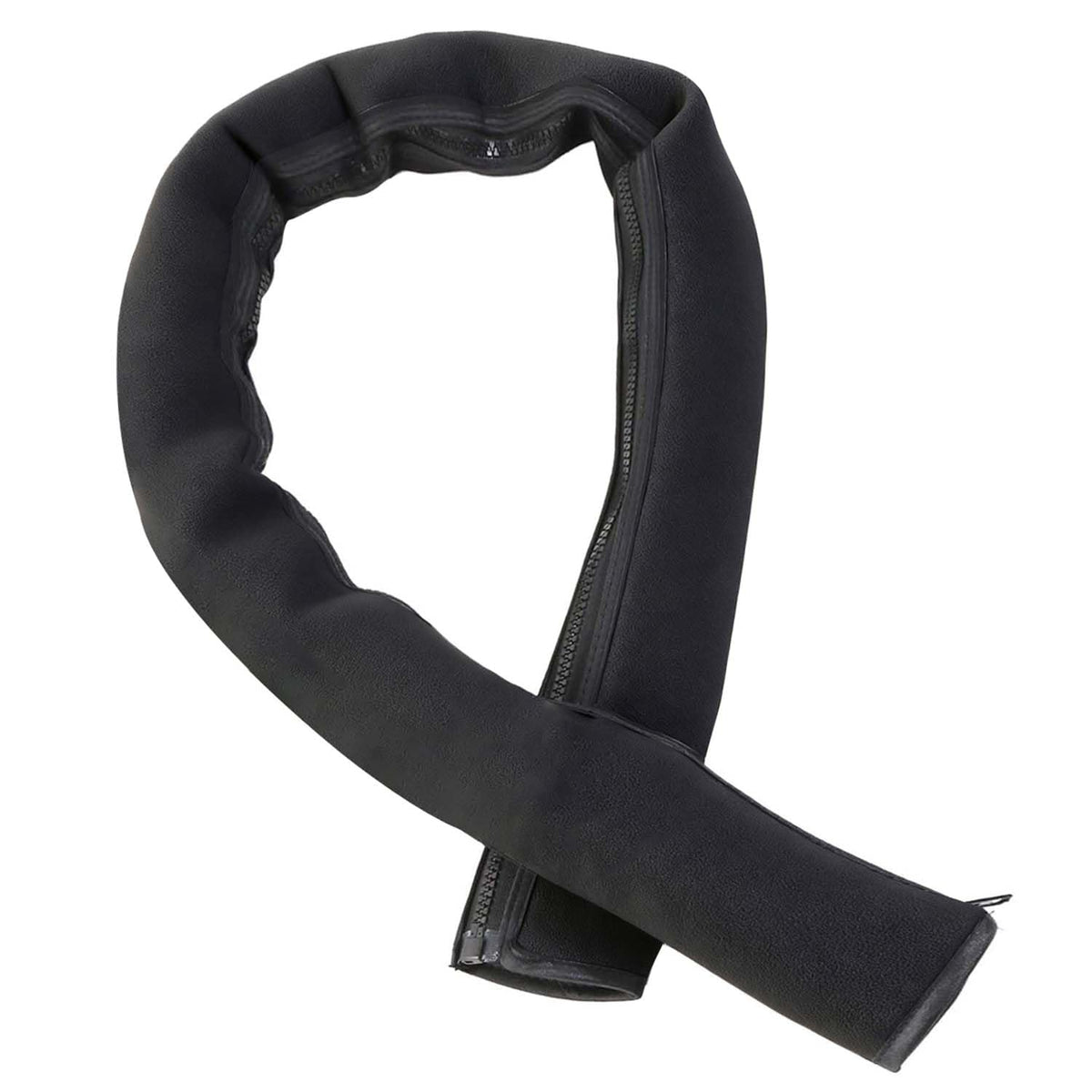 PLUSUTV front view of zippered neoprene sleeve showing neat cable protection