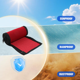 PLUSUTV sleeve next to ruler showing 48-inch length for proper fit