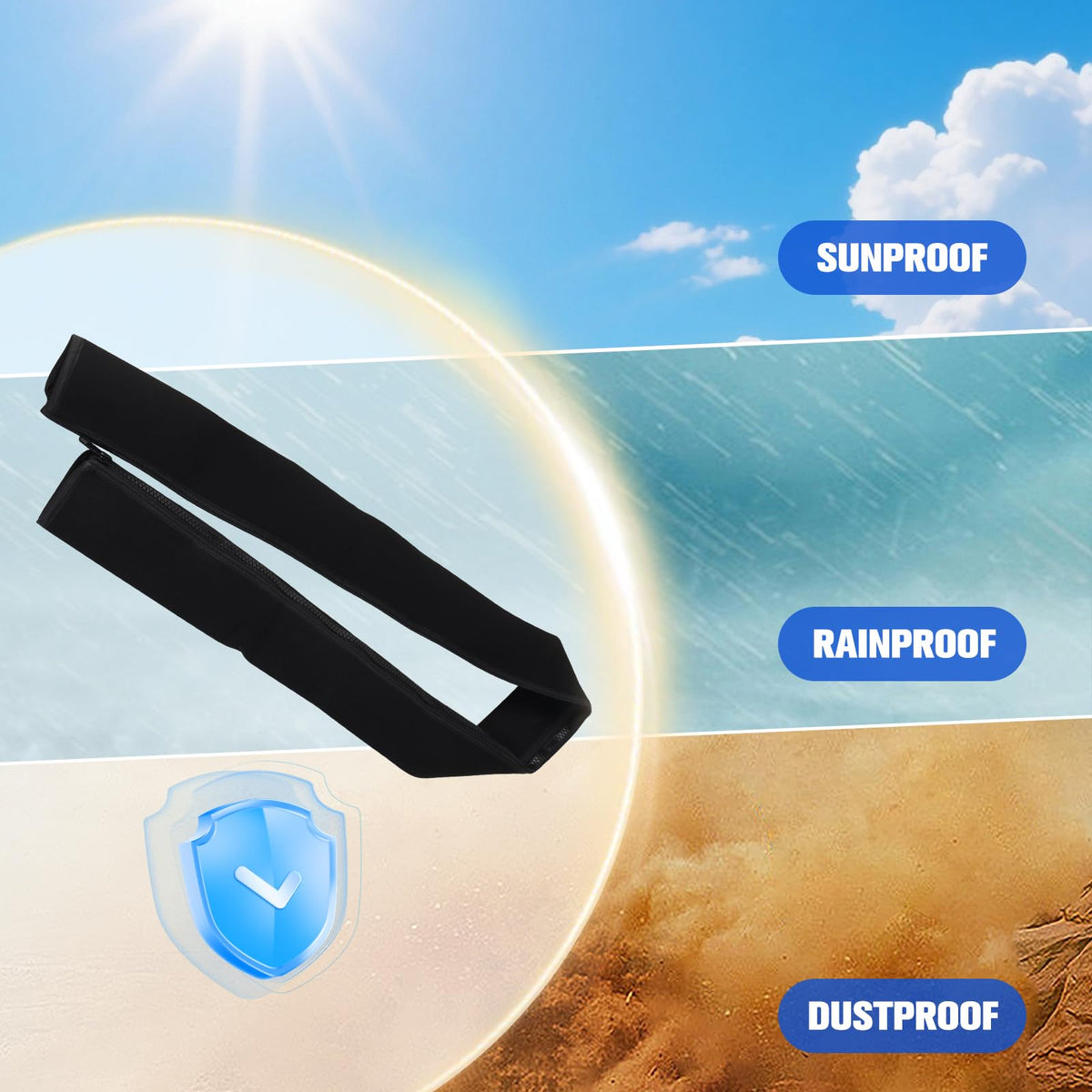 PLUSUTV sleeve next to ruler showing 48 inch length for fit verification