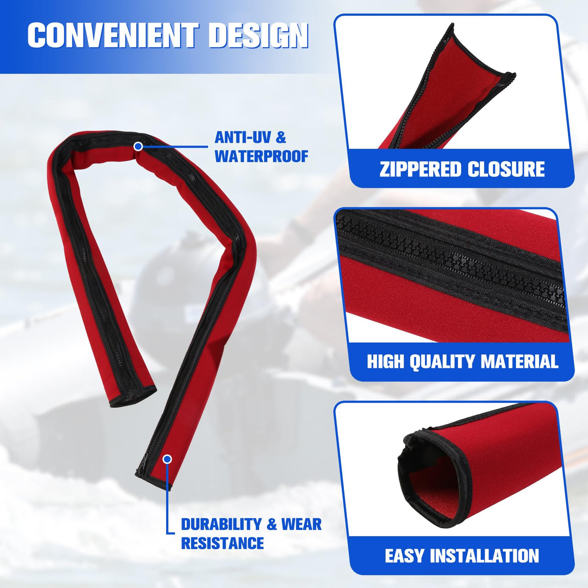 PLUSUTV zipper close-up highlighting corrosion-resistant smooth operation
