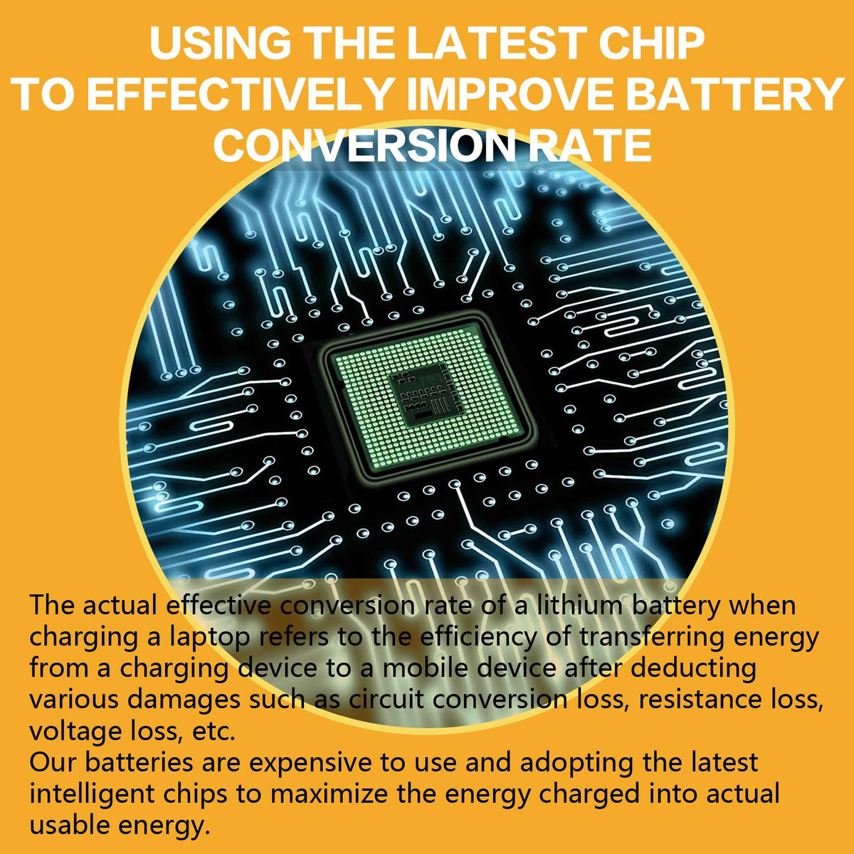 PlxMxr battery chip technology inside conveys efficient energy conversion.
