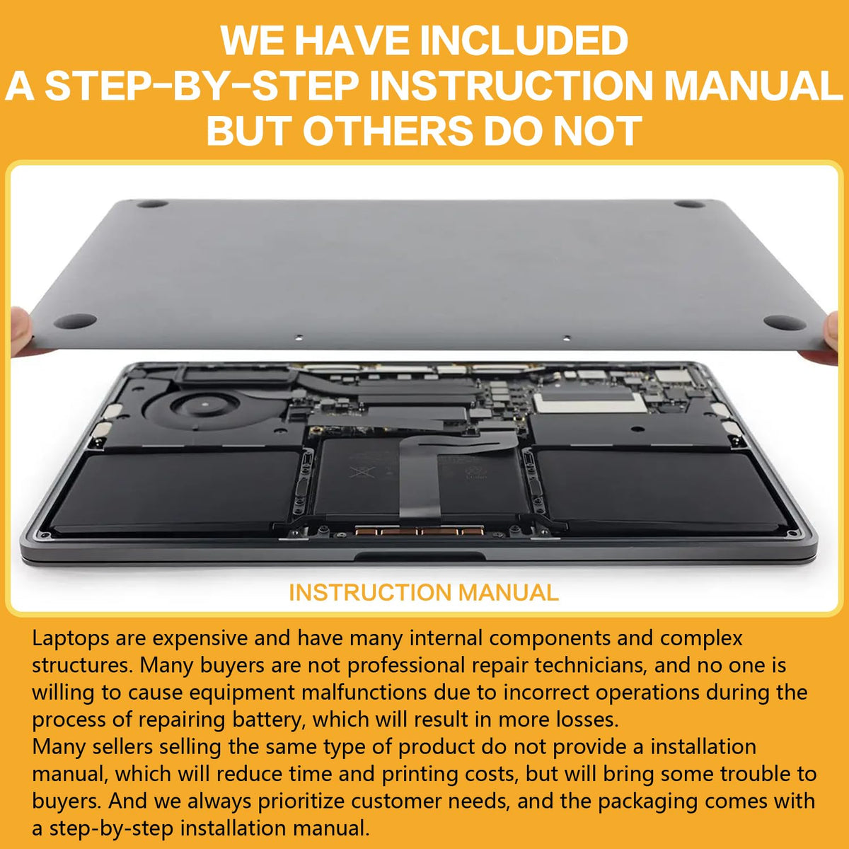 PlxMxr battery installed on MacBook Pro 13 highlights seamless fit.