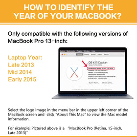 PlxMxr MacBook Pro 13 compatibility guide image highlights model support.