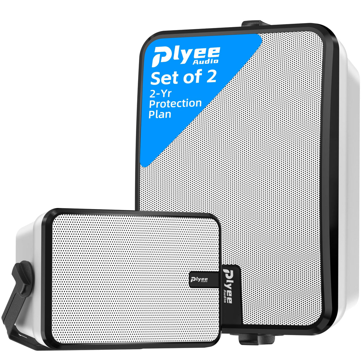 Plyee Audio MZ-658 outdoor speaker mounted on a wall for patio sound