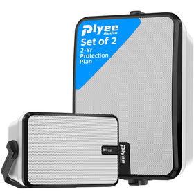 Plyee Audio MZ-658 outdoor speaker mounted on a wall for patio sound