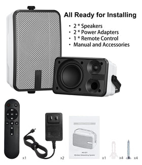 Plyee Audio speakers on patio in use illustrating reliable outdoor sound coverage
