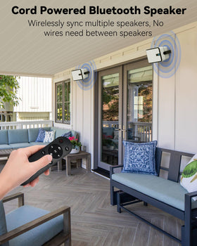 Plyee Audio side profile mounted on exterior wall demonstrating secure placement benefit
