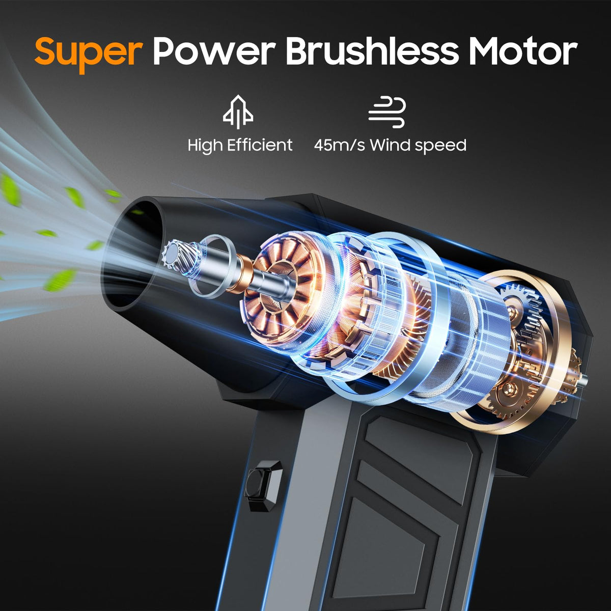 Plynexis Type-C fast charging keeps the duster ready for use