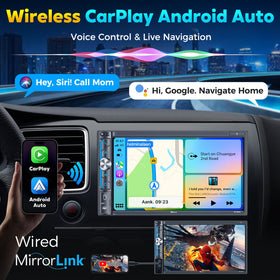 PLZ Apple CarPlay and Android Auto wireless setup for hands-free use.
