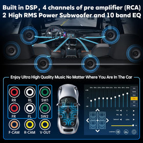 PLZ built-in DSP delivers rich, balanced sound across cabin speakers