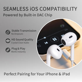 PNBLAECE Lightning earbuds deliver balanced sound for everyday listening on the go.