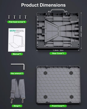 PnTnFly size comparison beside hand illustrating compact scale