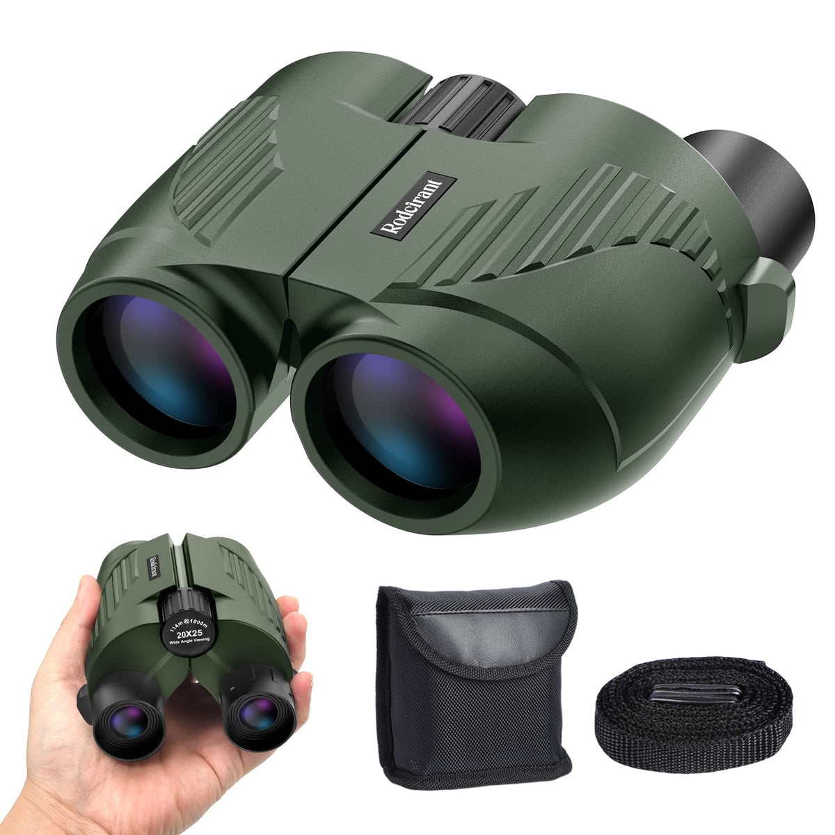Poazork front view showing green housing and product labeling for easy identification and portability