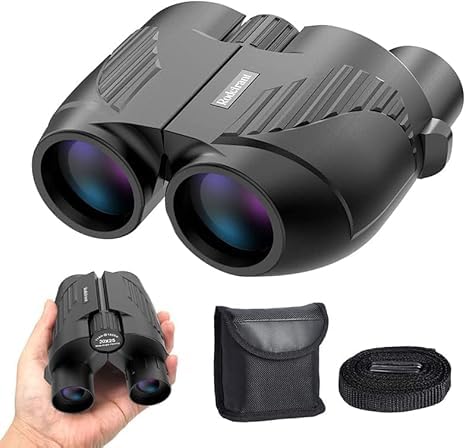 Poazork front view showing compact binoculars and benefits of portability