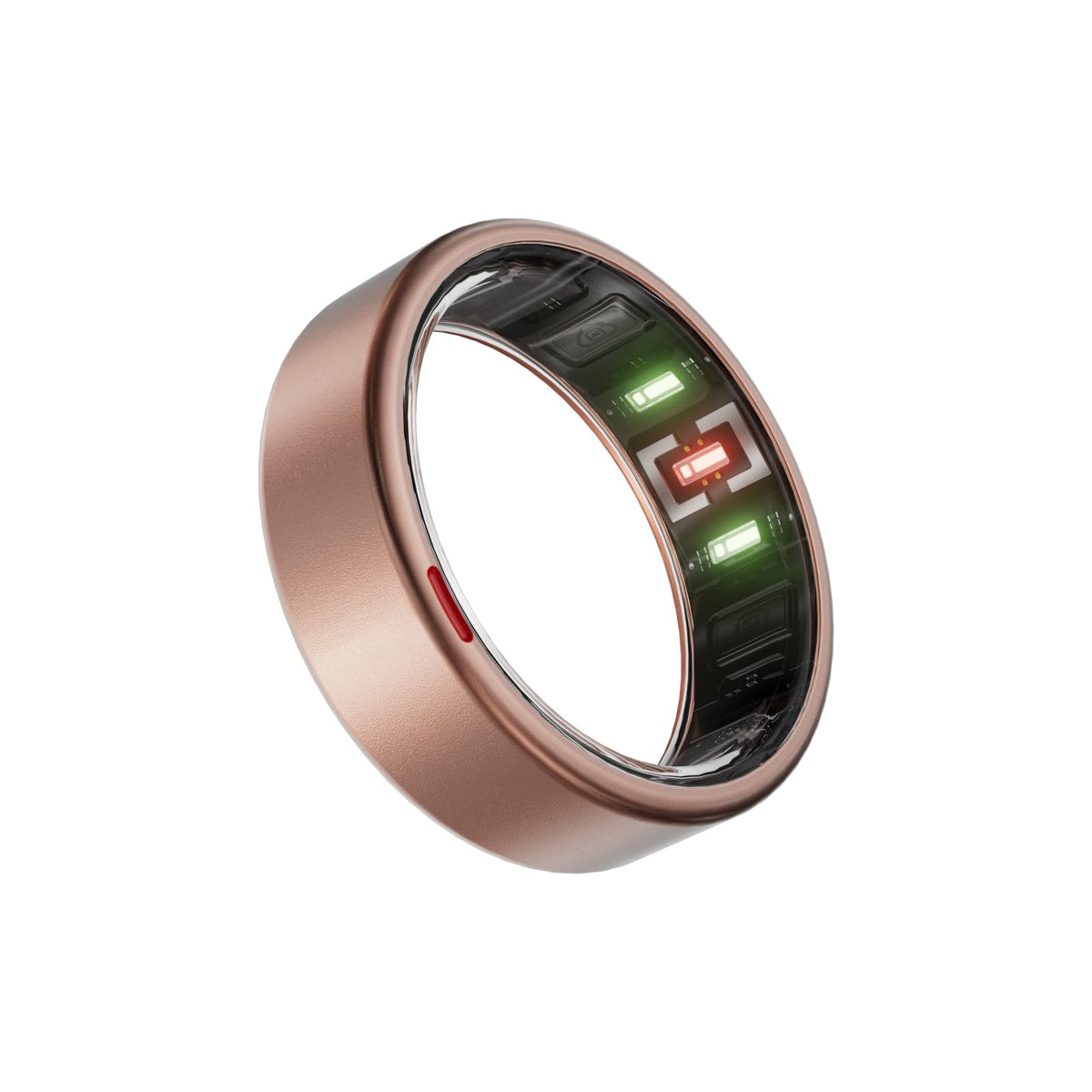 POBOVi Gen 2 ring on hand with rose-gold finish, stylish all-day wear.