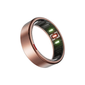 POBOVi Gen 2 titanium ring close-up shows rose gold finish for comfortable all-day wear.