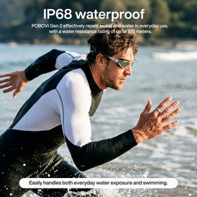POBOVi Gen 2 heart rate tracking highlighted in rose gold for round-the-clock insight.