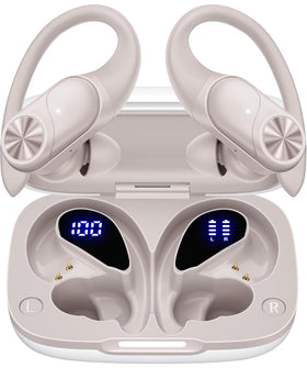 PocBuds front packaging showing beige earbuds and case, conveys product appeal