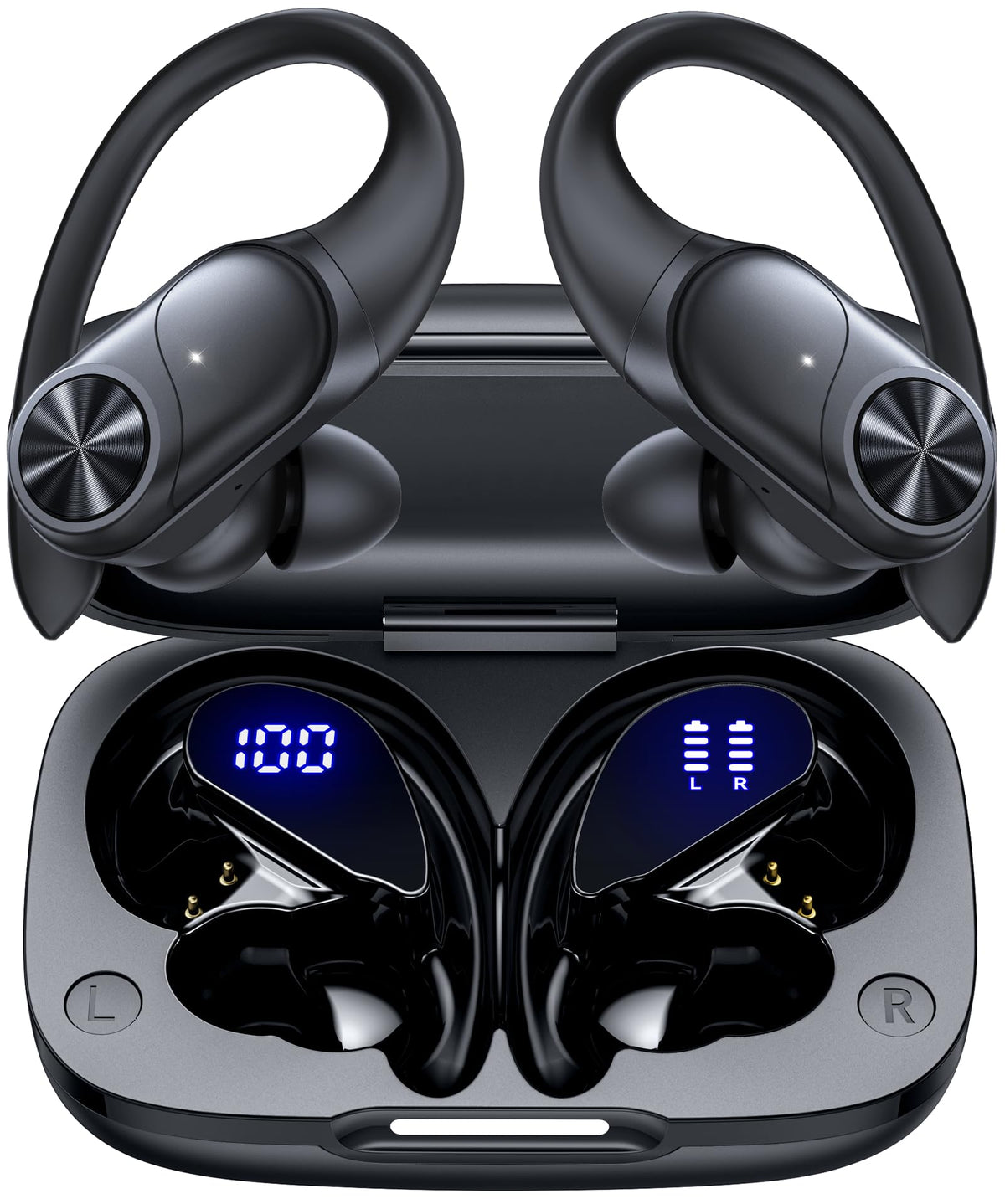 PocBuds front packaging showing earbuds and benefits clear battery display