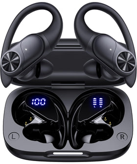 PocBuds front packaging showing earbuds and charging case, highlights long battery life