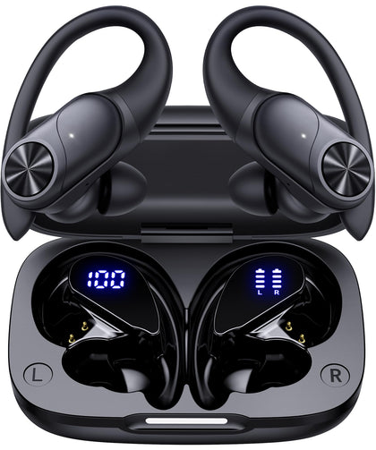 PocBuds front packaging showing earbuds and charging case, highlights long battery life