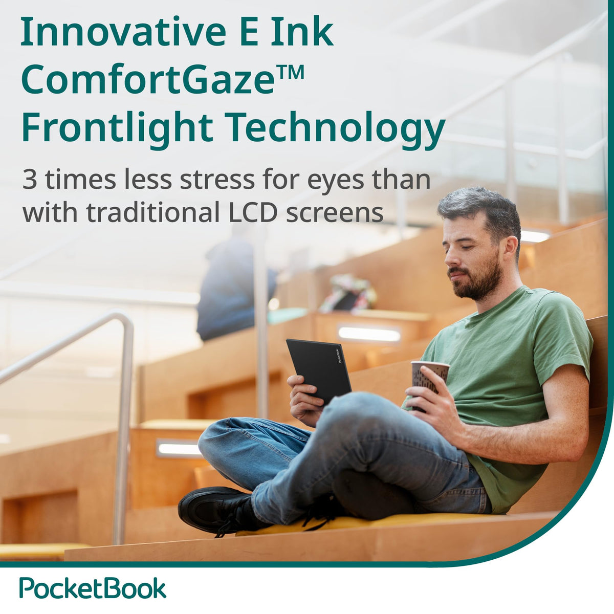 PocketBook InkPad Color 3 built-in speaker for audio playback.