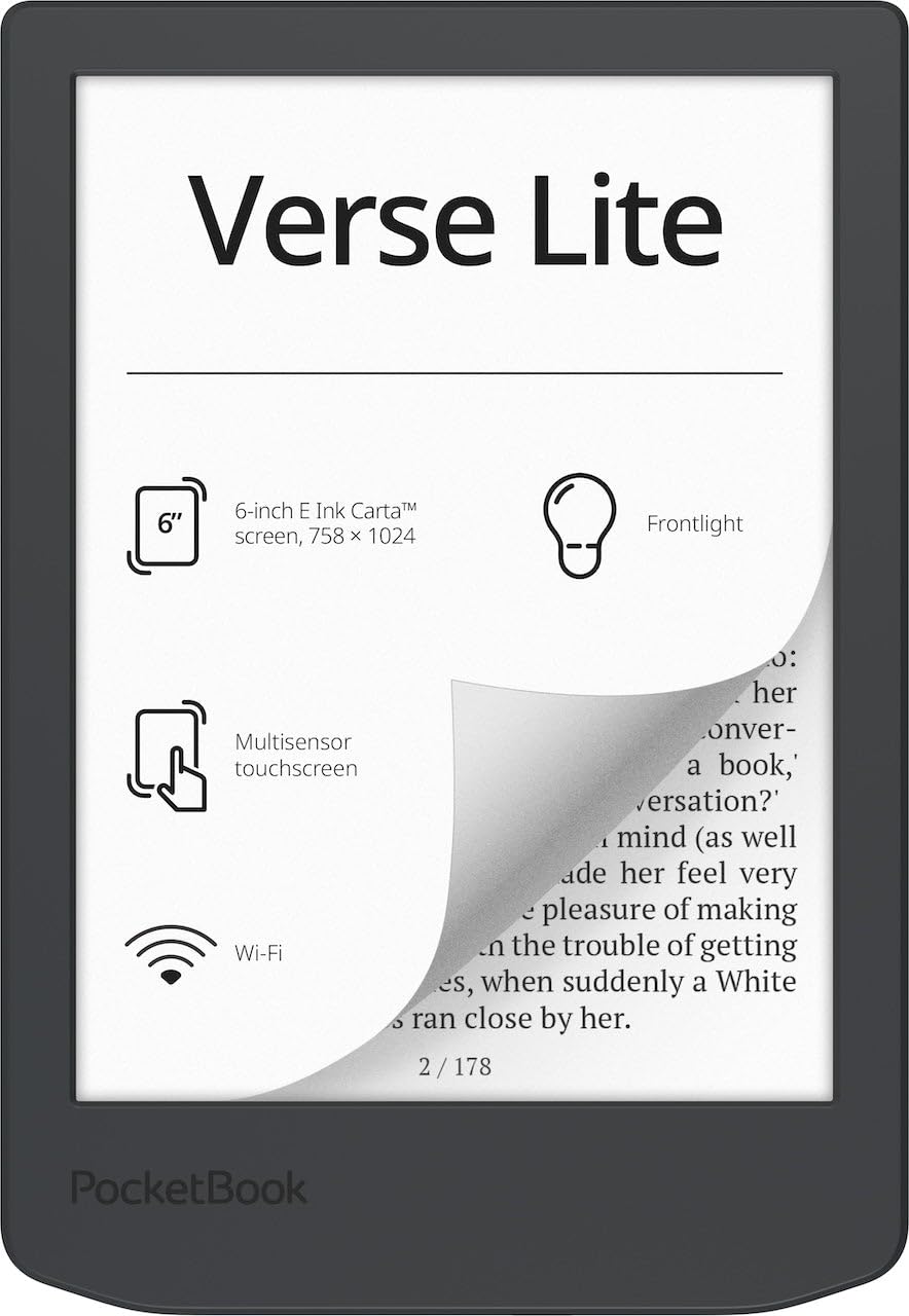 PocketBook Verse Lite 6-inch e-ink display for crisp daytime reading