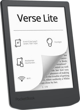 PocketBook Verse Lite with frontlight for comfortable night reading