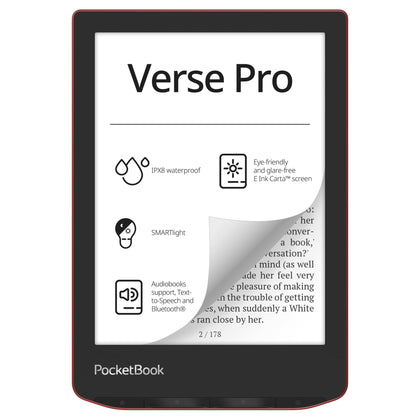 PocketBook Verse Pro eye-friendly 6-inch display enables comfortable long reading sessions