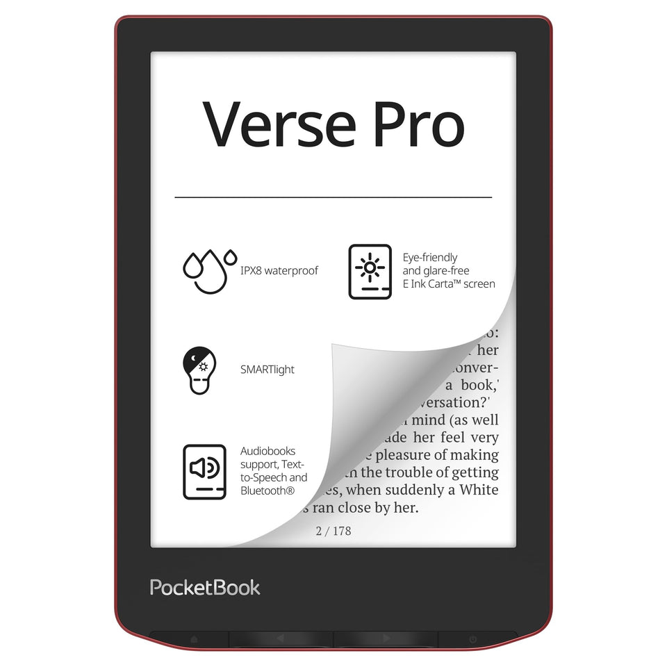 PocketBook Verse Pro eye-friendly 6-inch display enables comfortable long reading sessions