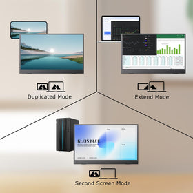 POCSARUE portable monitor built-in speakers enhance on-device media.