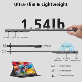 POCSARUE ultra-slim design ideal for backpacks and on-the-go work.