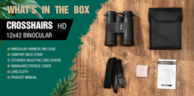 POCZE binoculars used by birdwatcher showing clear distant detail for ID