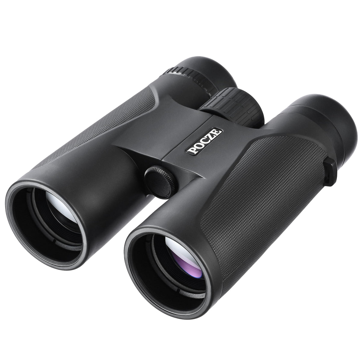 POCZE front view of binoculars showing compact design and durable finish for travel
