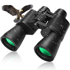 POCZE front view of binoculars showing durable body and clear optics for reliability