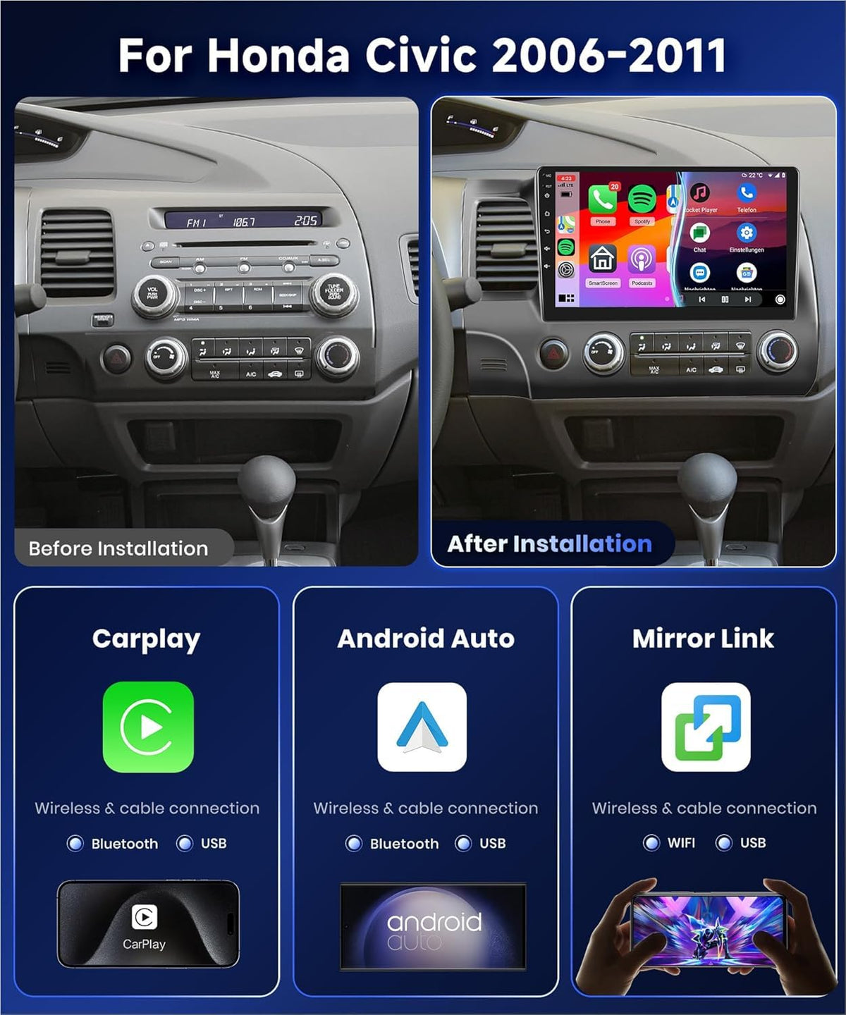 Podofo 10.1-inch Android 15 display powering smooth performance on the go