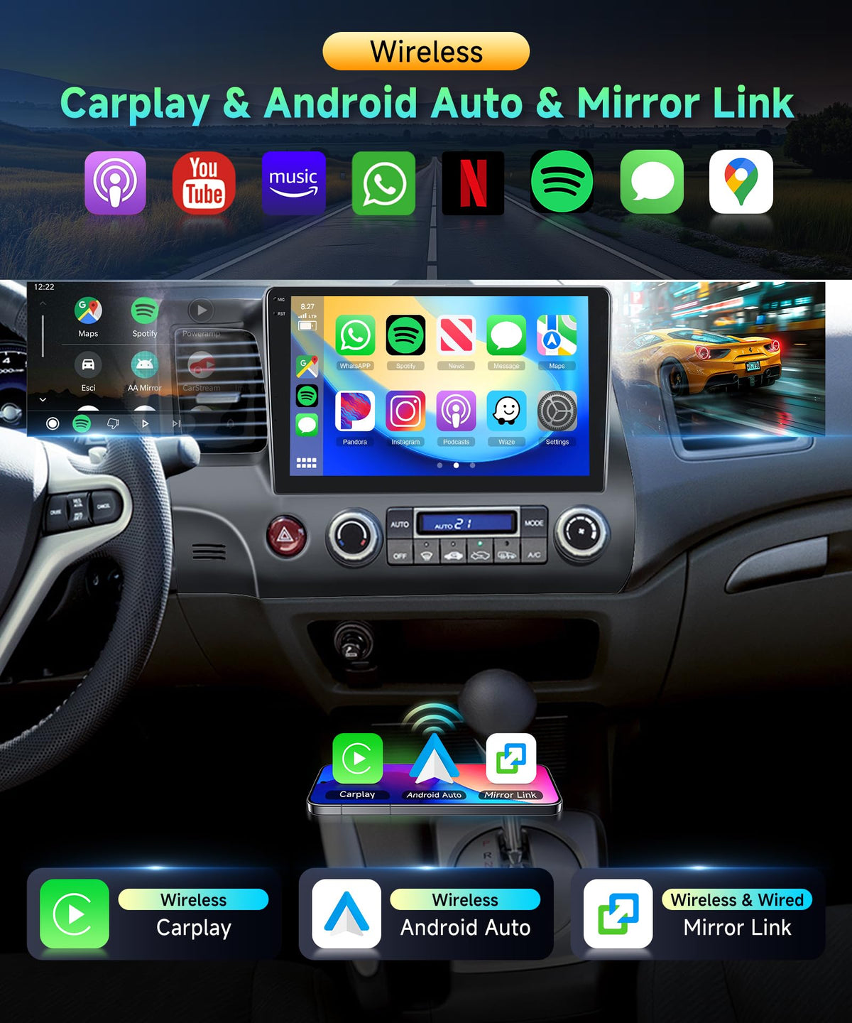 Podofo 10.1 inch incell touchscreen delivers bright, responsive visuals