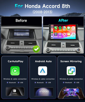 Podofo 10.1 inch IPS touch screen for crisp navigation and media