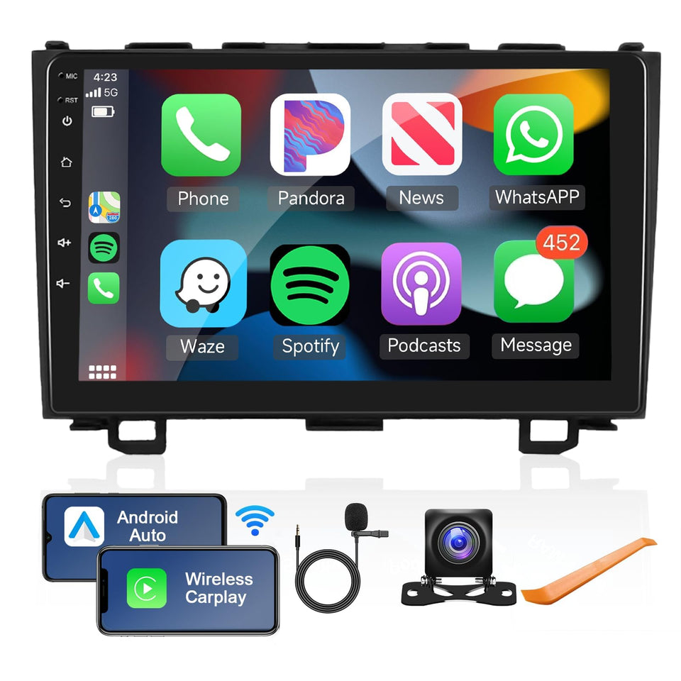 Podofo 9-inch Android head unit for Honda CRV provides a smooth multimedia hub.