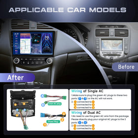 Podofo 4G 64G car radio with wireless CarPlay for seamless access