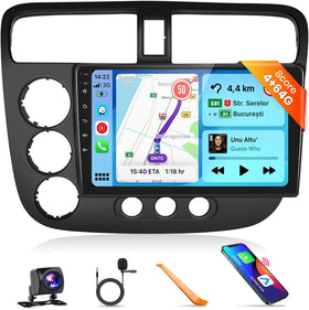 Podofo 8-core 4G Civic head unit front panel for installation-ready setup