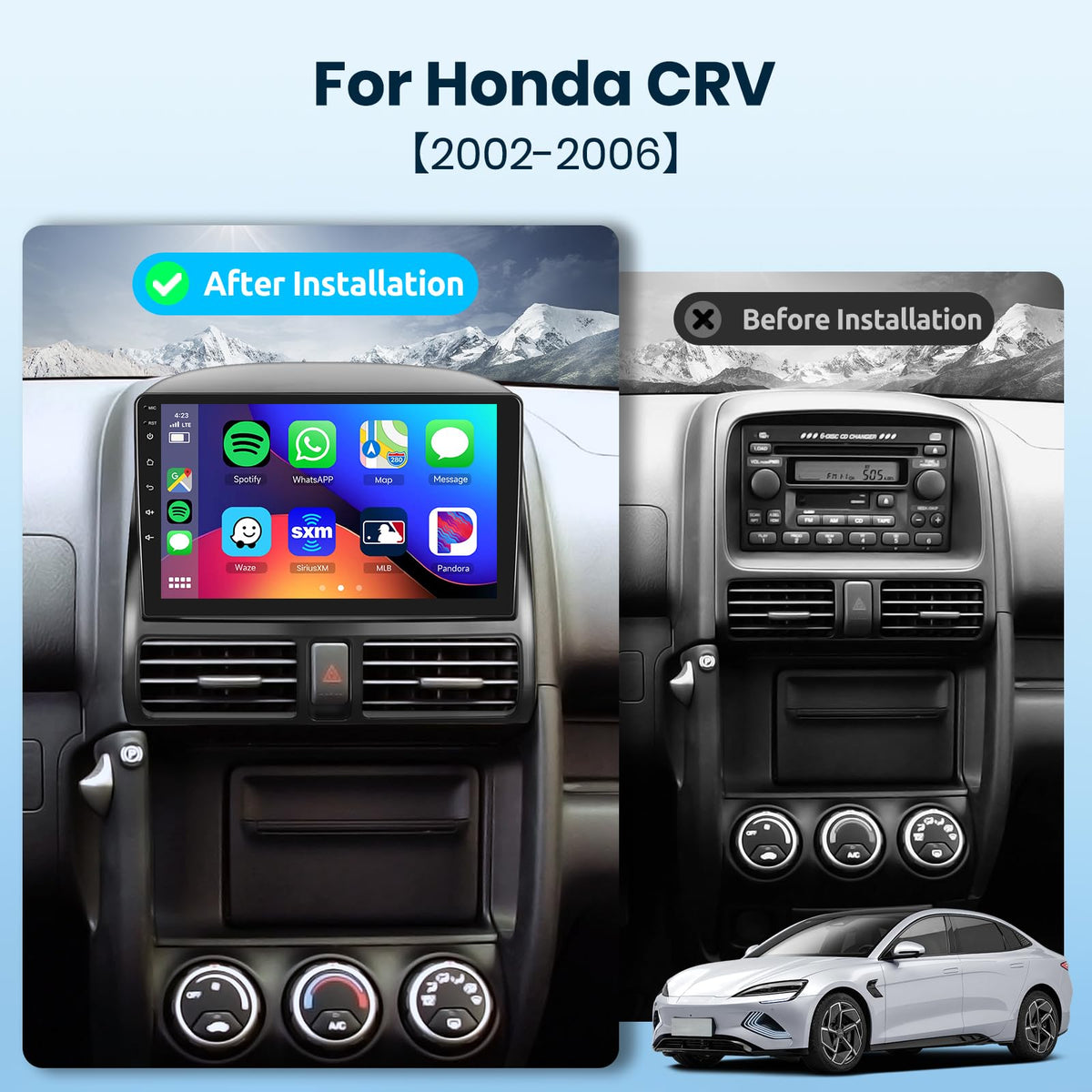 Podofo 9-inch HD touchscreen display for clear dashboard visuals