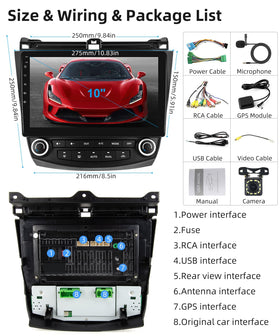 Podofo dual USB ports for charging and media in Accord