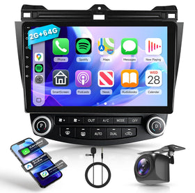 Podofo Honda Accord 7th-gen 10-1-inch touchscreen front view for clear navigation and media control.