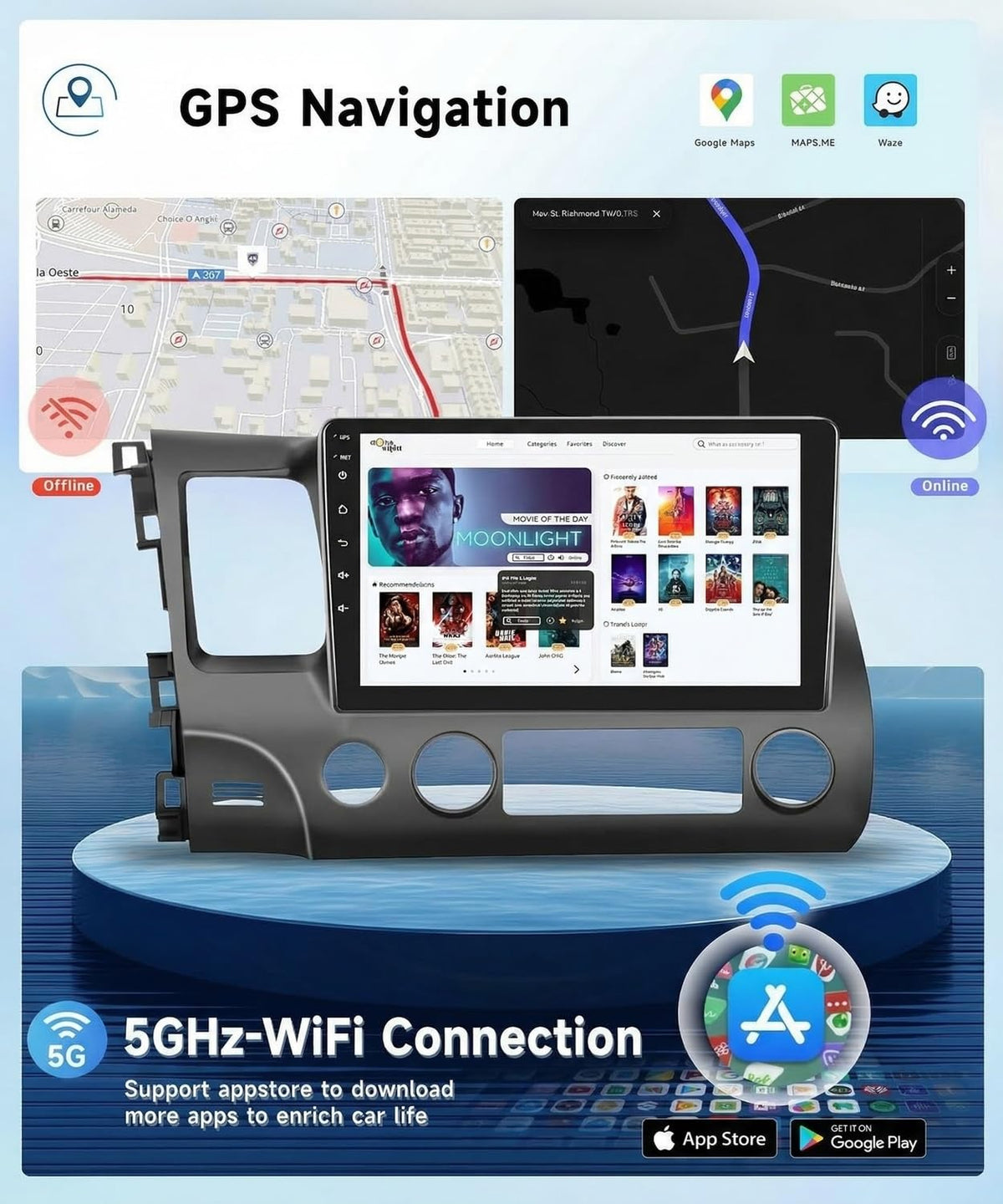 Podofo AHD backup camera for clear rear view in any weather