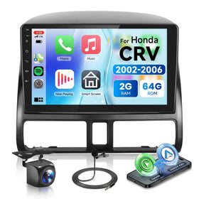 Podofo Android 15 car stereo with 9-inch HD touchscreen for Honda CR-V 2002-2006 navigation