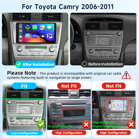 Podofo Android 15 car stereo 9-inch display offering crisp touch control